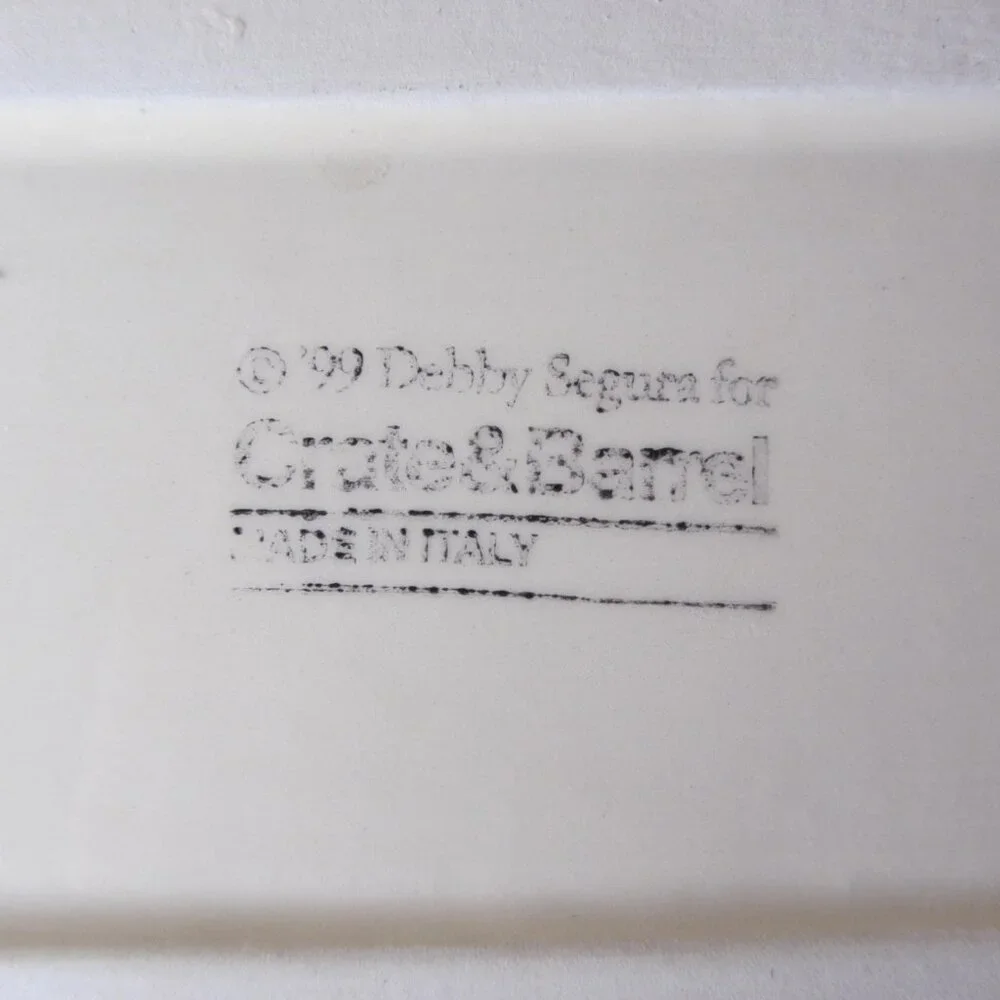 3 for $24 - debby segura for crate & barrel 430-978 1999 italy plate (W6353)
